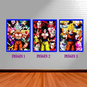 CUADRO 3D LENTICULAR FASES DE GOKU