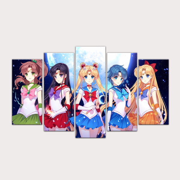 CUADRO ESCALONADO SAILORMOON Y SUS AMIGAS