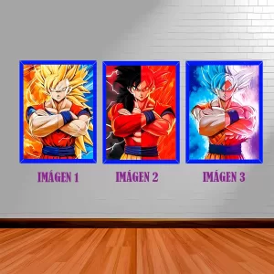 CUADRO 3D LENTICULAR FASES DE GOKU