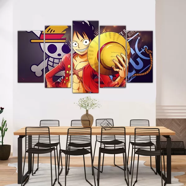 CUADRO DECORATIVO ESCALONADO ONEPIECE LUFFY