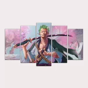 CUADRO DECORATIVO ESCALONADO ONEPIECE - ZORO