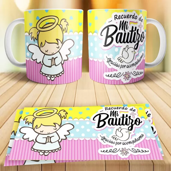 TAZA PERSONALIZADO PARA BAUTIZO