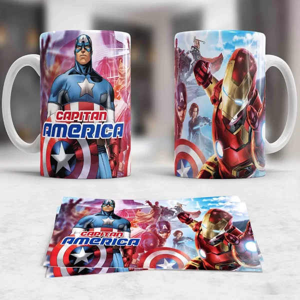 TAZA PERSONALIZADA CAPITAN AMERICA