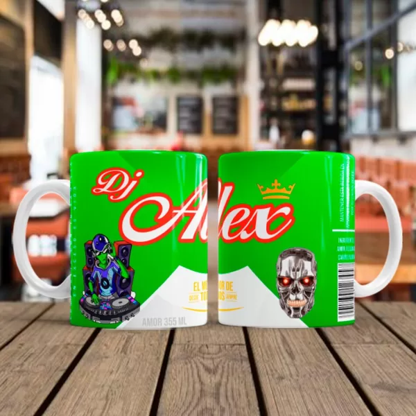 TAZA BLANCA PERSONALIZADA CERVEZA PILSEN