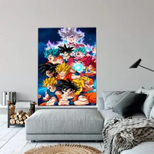 CUADRO POSTER FASES DE GOKU