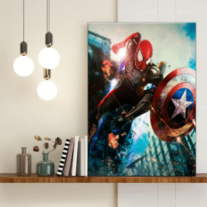CUADRO SPIDERMAN ESCUDO