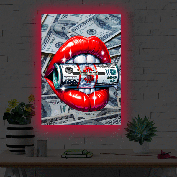 CUADRO DE NEÓN LABIOS