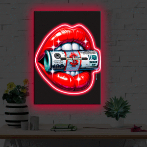 CUADROS NEÓN LABIOS