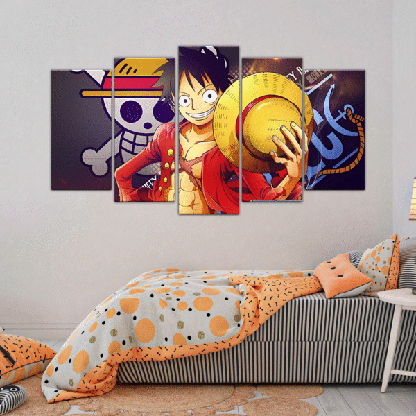 CUADRO LUFFY SOMBRERO DE PAJA
